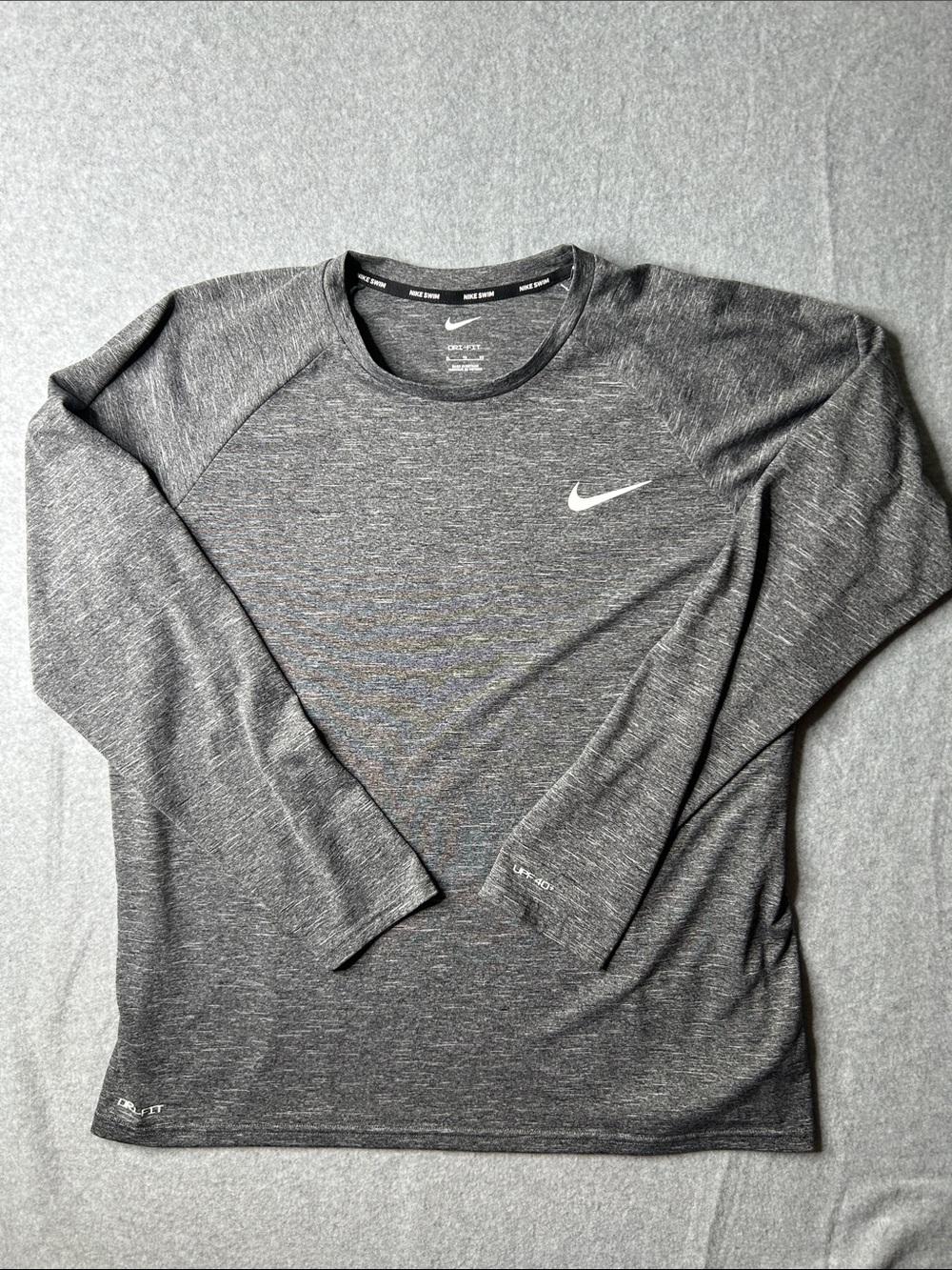 Nike Swim Men's Long Sleeve Dri-FIT Crew - Charcoal Heather